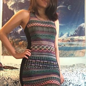 Maxi geo-pattern dress